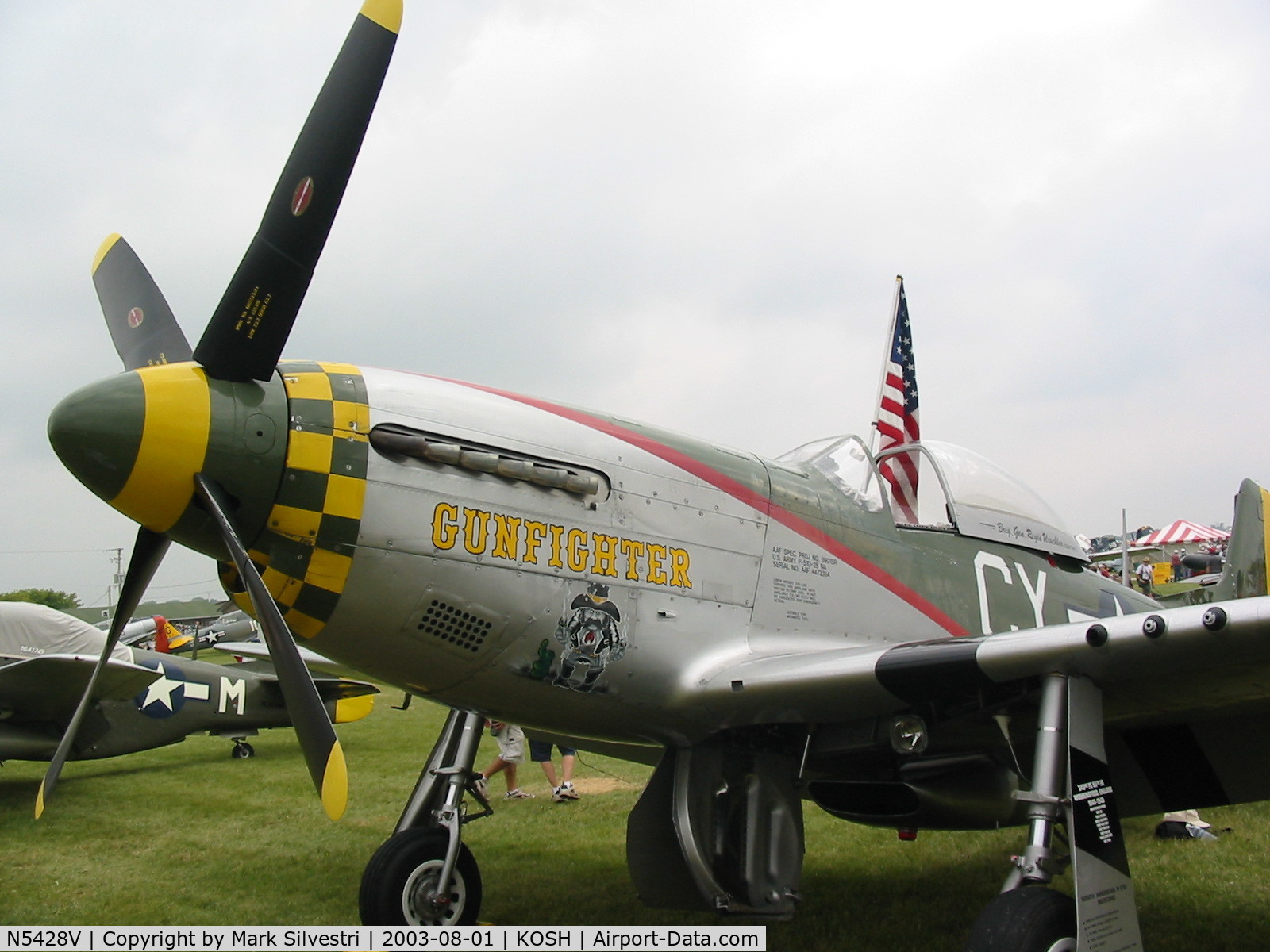 N5428V, 1944 North American P-51D Mustang C/N 122-39723, Oshkosh 2003