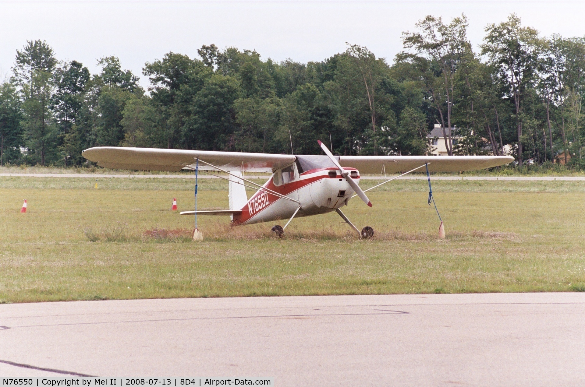 N76550, 1946 Cessna 120 C/N 10986, Parked @ Paul C. Miller-Sparta (8D4)