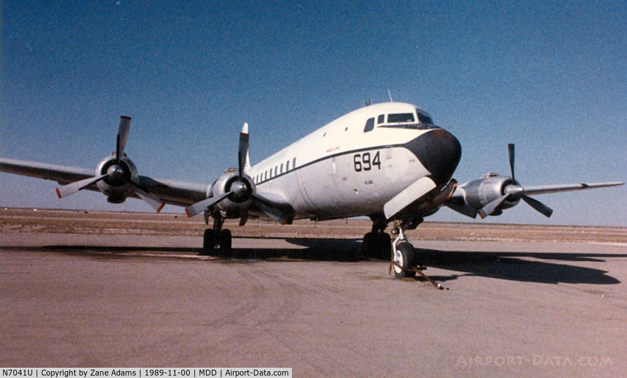 N7041U, Douglas C-118B Liftmaster C/N 44656, Douglas C-118 up for auction at Midland