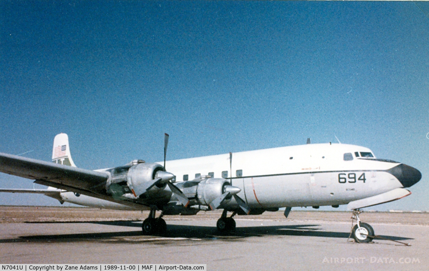 N7041U, Douglas C-118B Liftmaster C/N 44656, Douglas C-118 up for auction at Midland