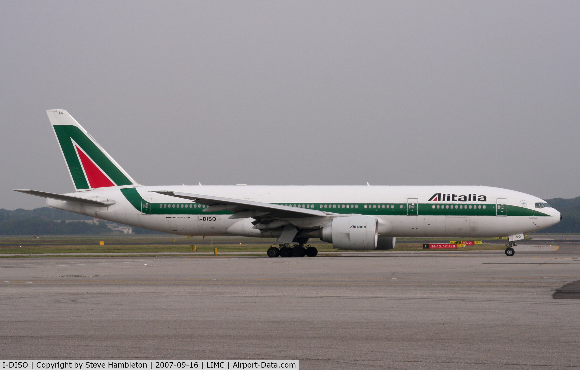 I-DISO, 2002 Boeing 777-243/ER C/N 32857, At Milan Malpensa