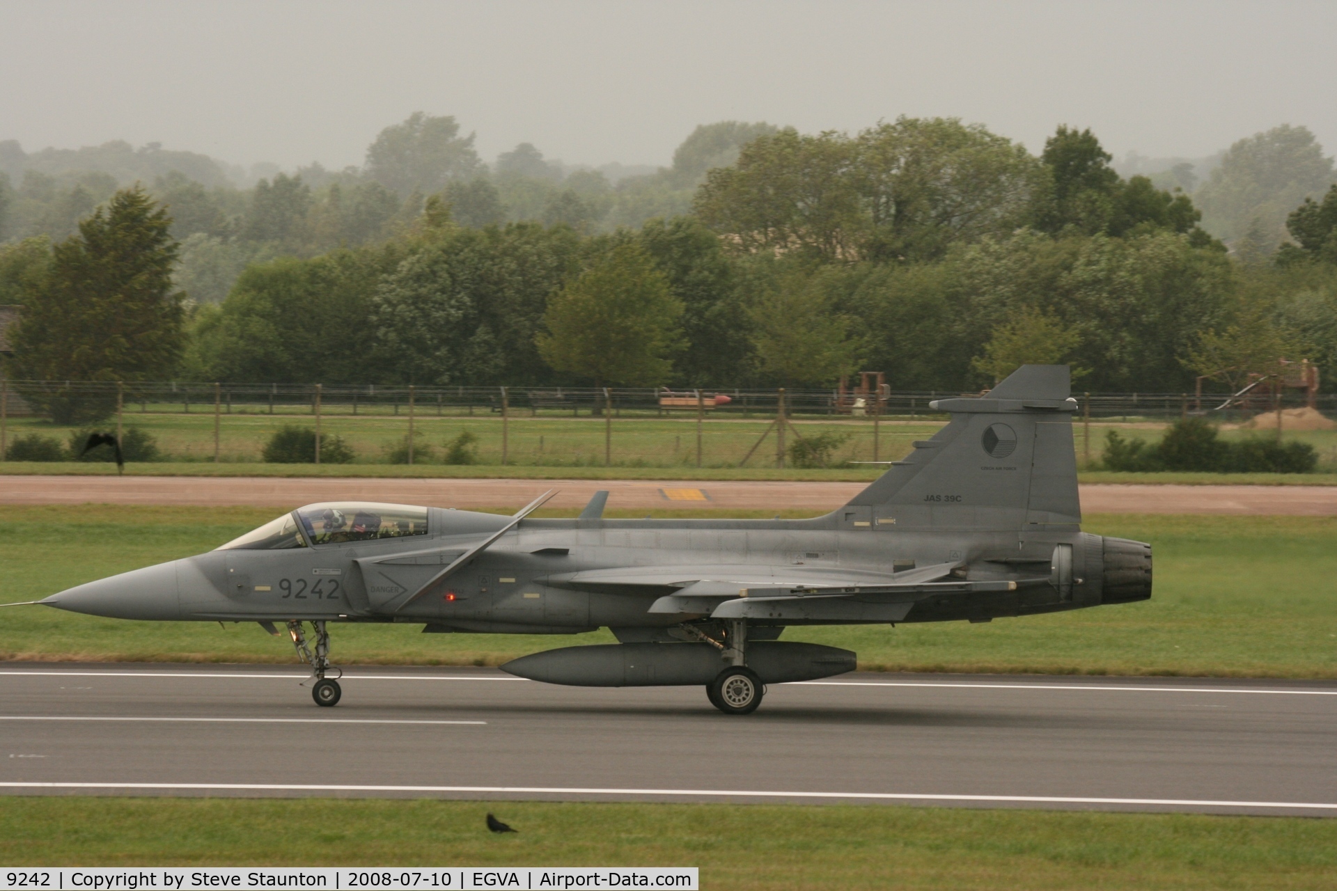 9242, Saab JAS-39C Gripen C/N 39242, Taken at the Royal International Air Tattoo 2008 during arrivals and departures (show days cancelled due to bad weather)