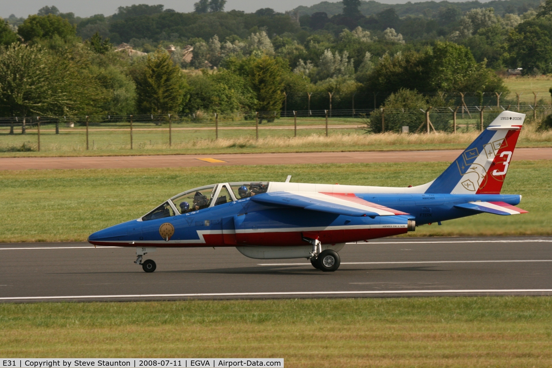 E31, Dassault-Dornier Alpha Jet E C/N E31, Taken at the Royal International Air Tattoo 2008 during arrivals and departures (show days cancelled due to bad weather)