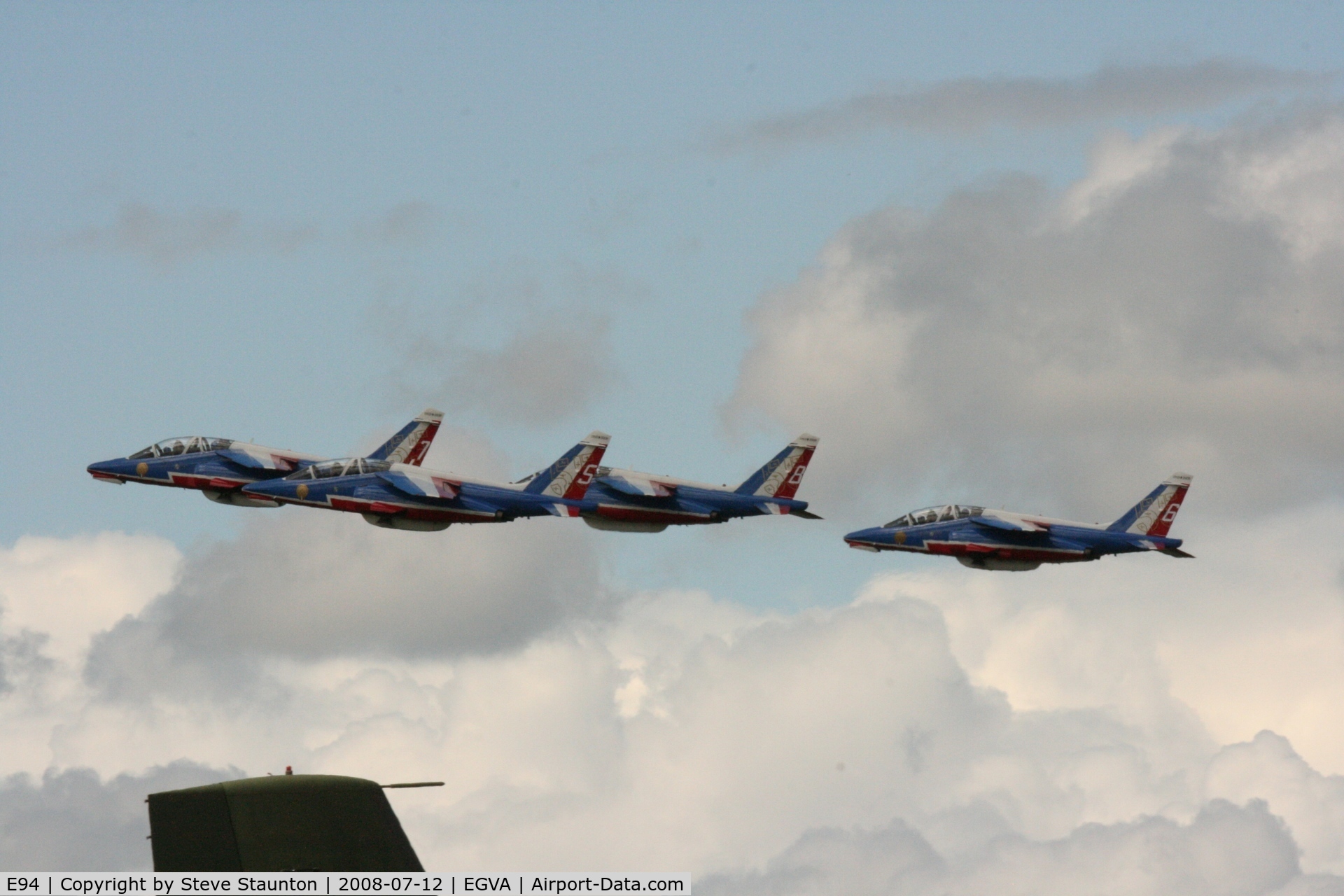 E94, Dassault-Dornier Alpha Jet E C/N E94, Taken at the Royal International Air Tattoo 2008 during arrivals and departures (show days cancelled due to bad weather)