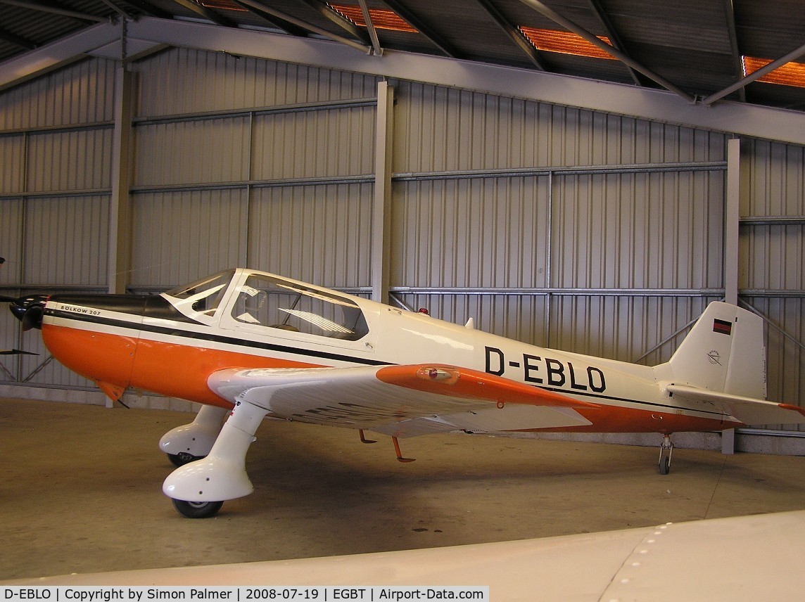 D-EBLO, Bolkow Bo-207 C/N 224, Bolkow 207 hangared at Turweston