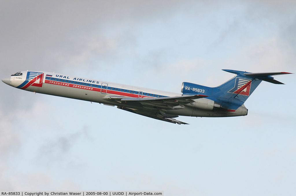 RA-85833, 1996 Tupolev Tu-154M C/N 96A1020, Ural Air