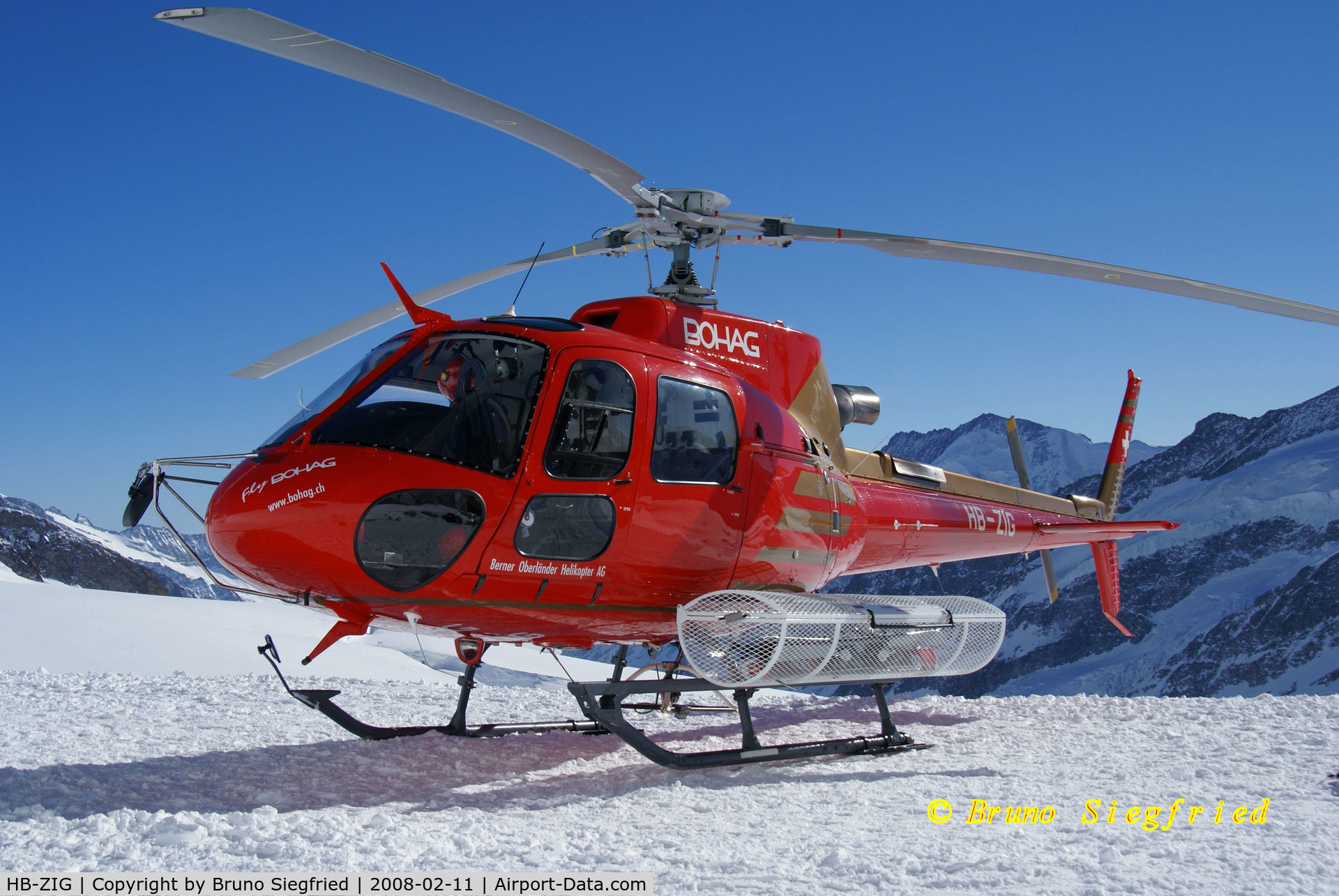 HB-ZIG, 2007 Eurocopter AS-350B-3 Ecureuil Ecureuil C/N 4358, Jungfraujoch