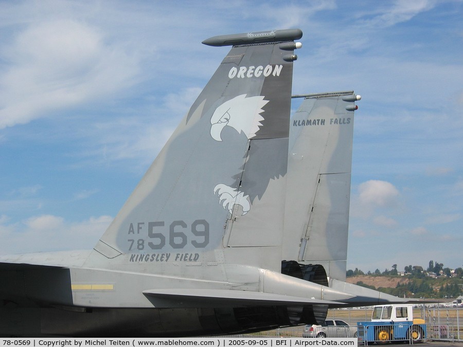 78-0569, 1978 McDonnell Douglas F-15D Eagle C/N 0502/D009, 114th Fighter Squadron / 173rd Fighter Wing , Oregon ANG