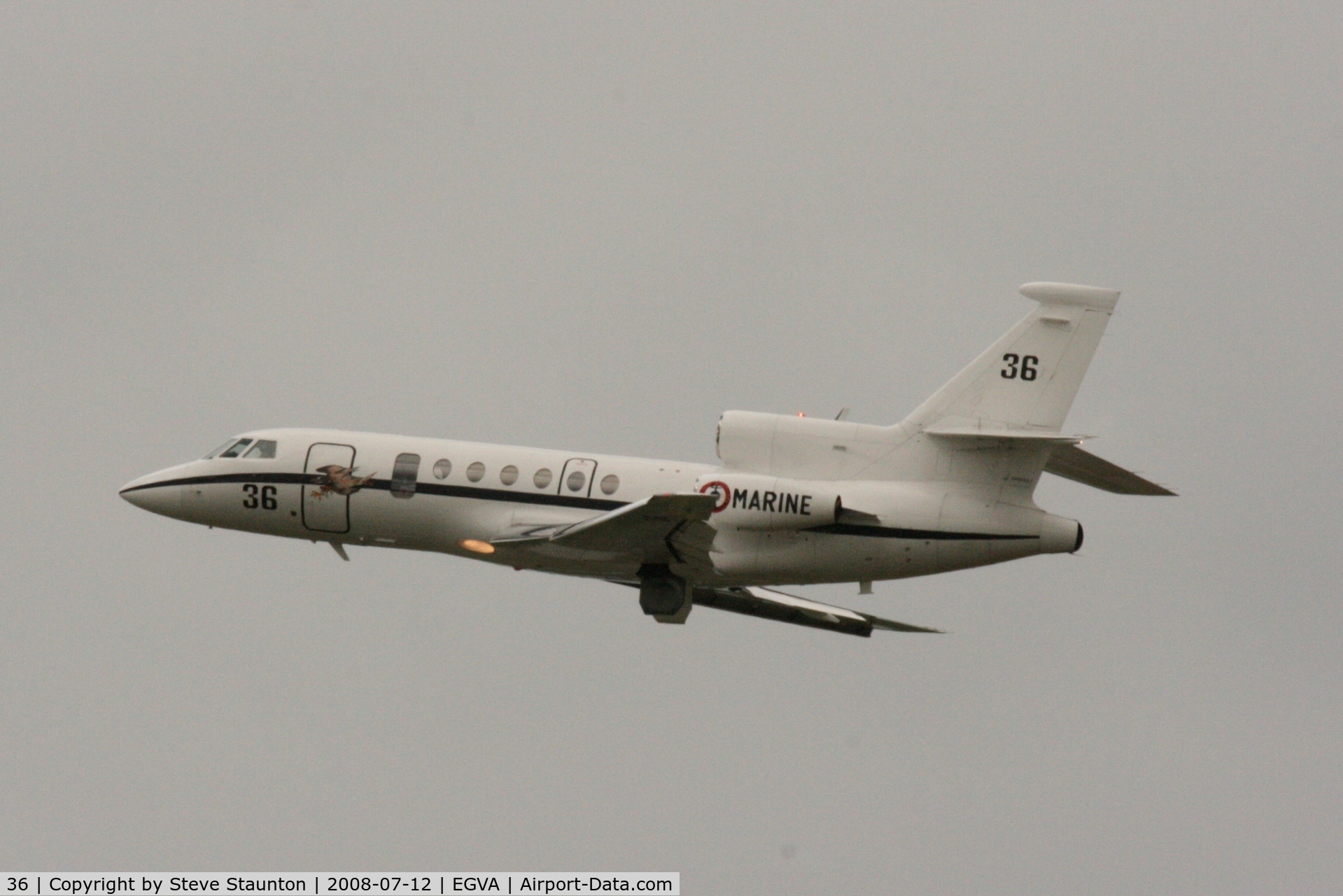 36, 1980 Dassault Falcon 50 C/N 36, Taken at the Royal International Air Tattoo 2008 during arrivals and departures (show days cancelled due to bad weather)