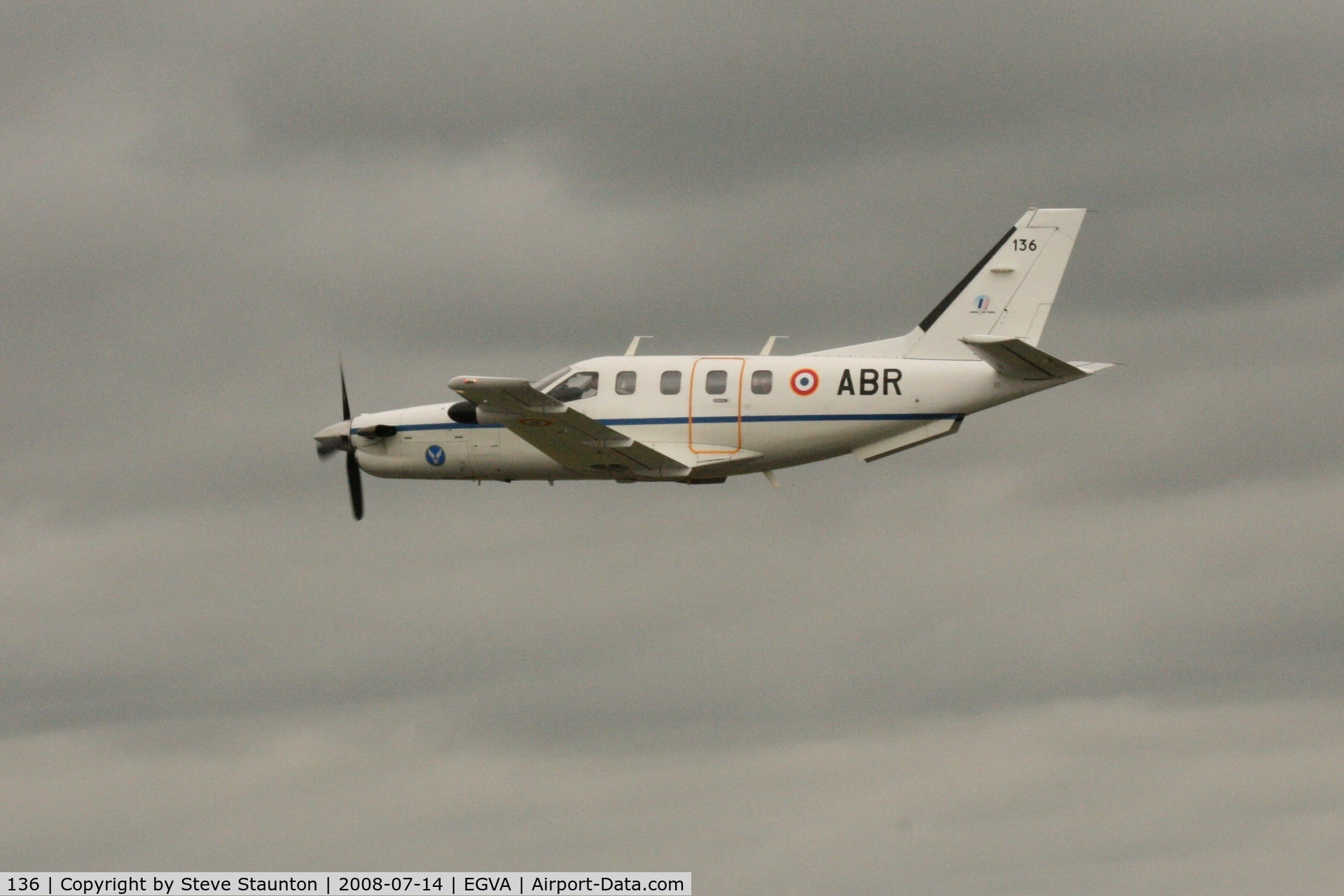 136, Socata TBM-700B C/N 136, Taken at the Royal International Air Tattoo 2008 during arrivals and departures (show days cancelled due to bad weather)
