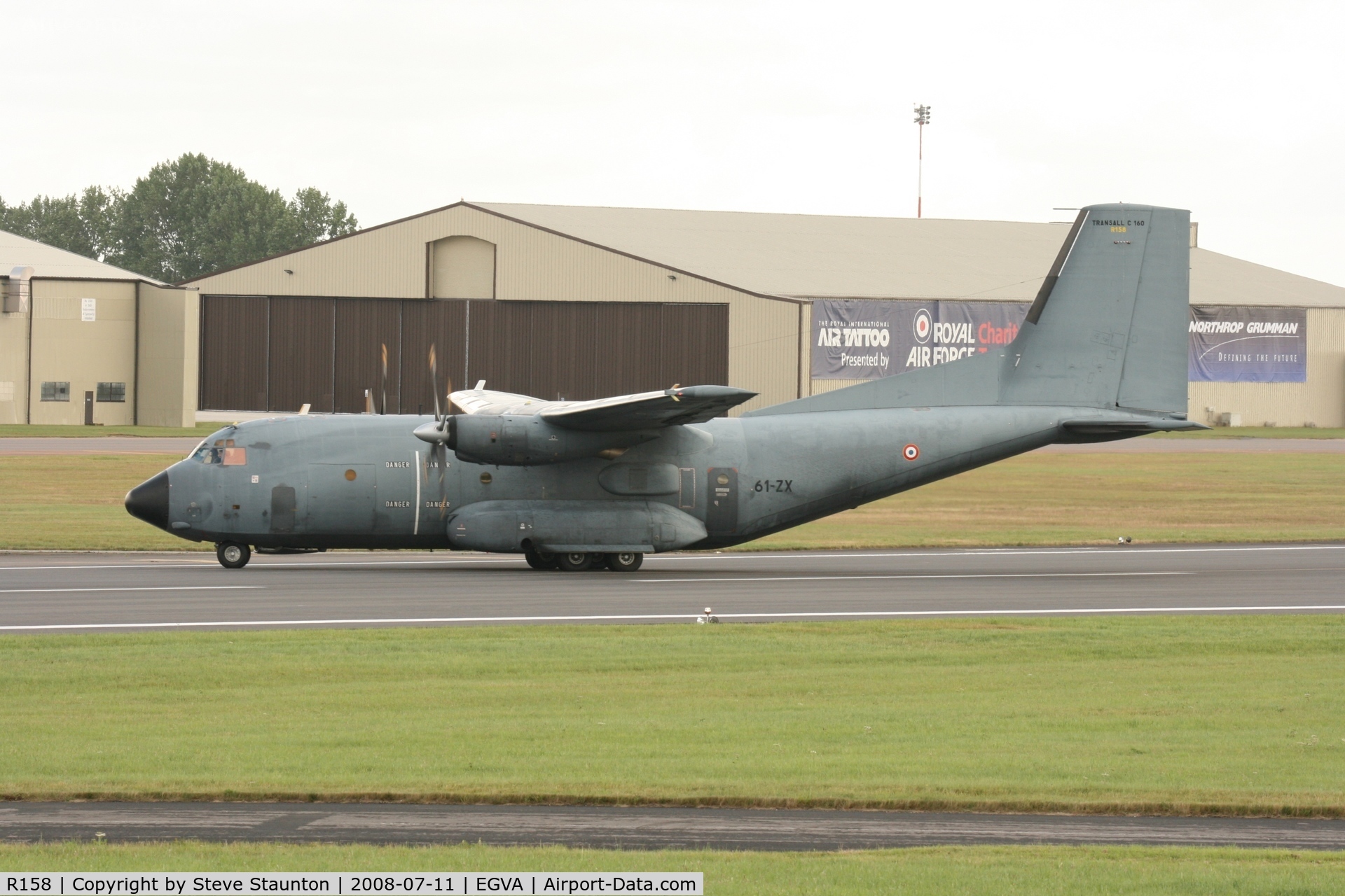R158, Transall C-160R C/N 158, Taken at the Royal International Air Tattoo 2008 during arrivals and departures (show days cancelled due to bad weather)