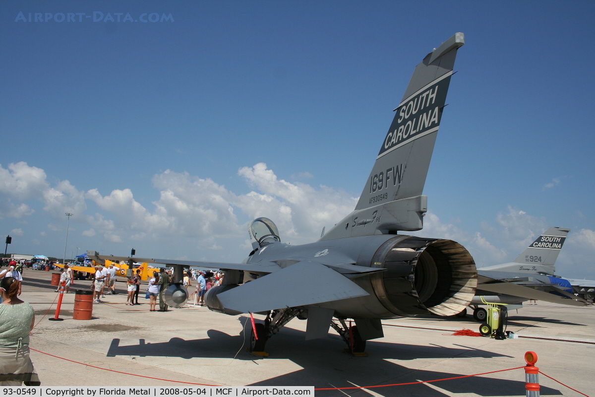 93-0549, 1993 Lockheed F-16C Fighting Falcon C/N CC-184, F-16 Falcon
