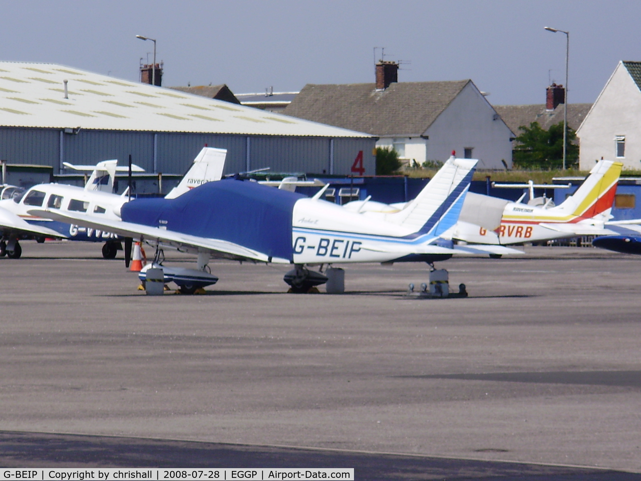 G-BEIP, 1976 Piper PA-28-181 Cherokee Archer II C/N 28-7790158, GA apron