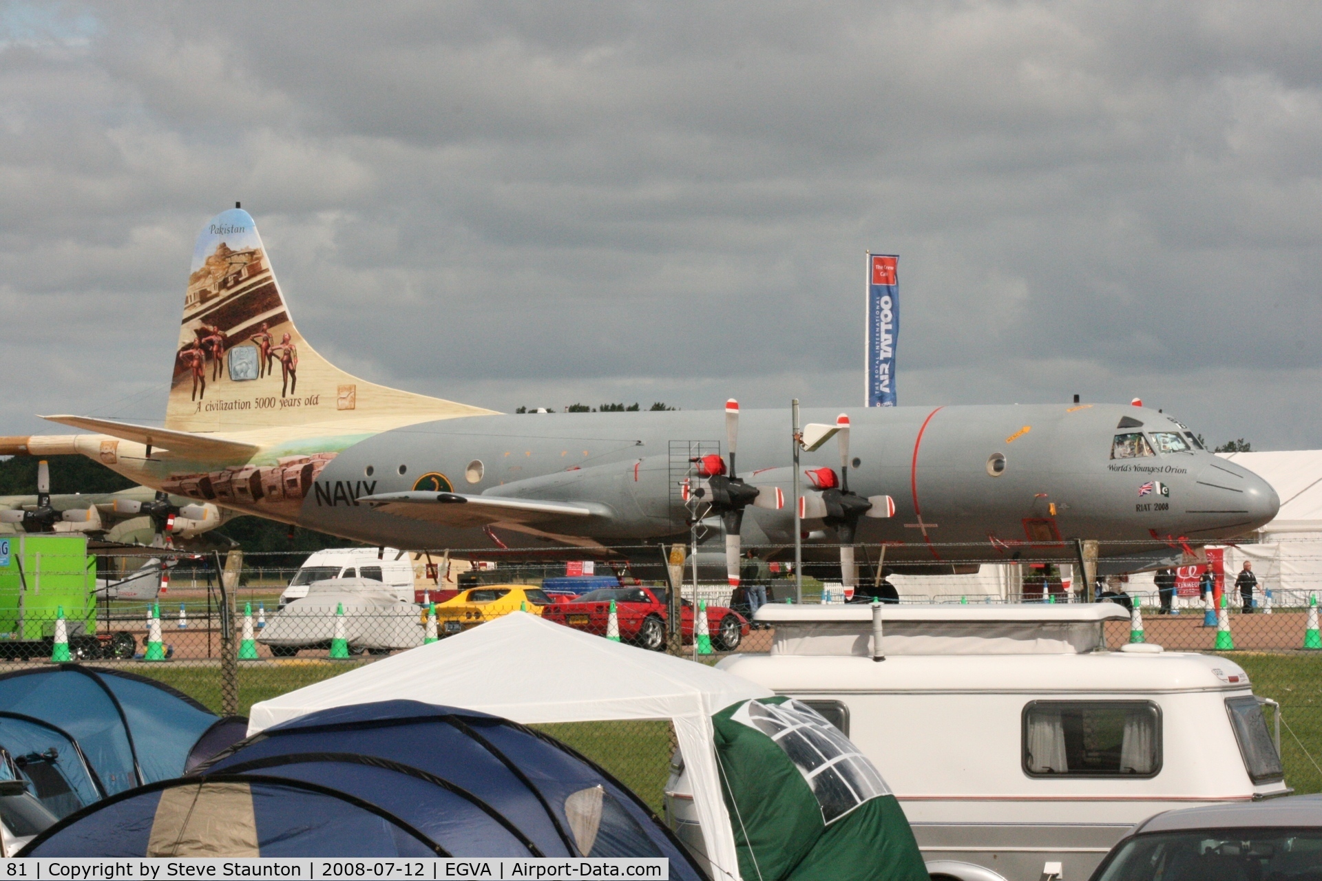 81, Lockheed P-3C Orion C/N 285J-5825, Taken at the Royal International Air Tattoo 2008 during arrivals and departures (show days cancelled due to bad weather)
