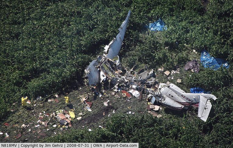 N818MV, 1990 British Aerospace BAe.125-800A C/N 258186, N818MV crashed July 31, 2008 in Owatonna, MN killing 8.