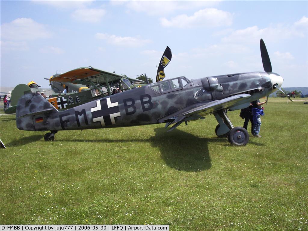 D-FMBB, Messerschmitt Bf-109G-6 C/N 156, on display at Cerny La Ferté-Alais