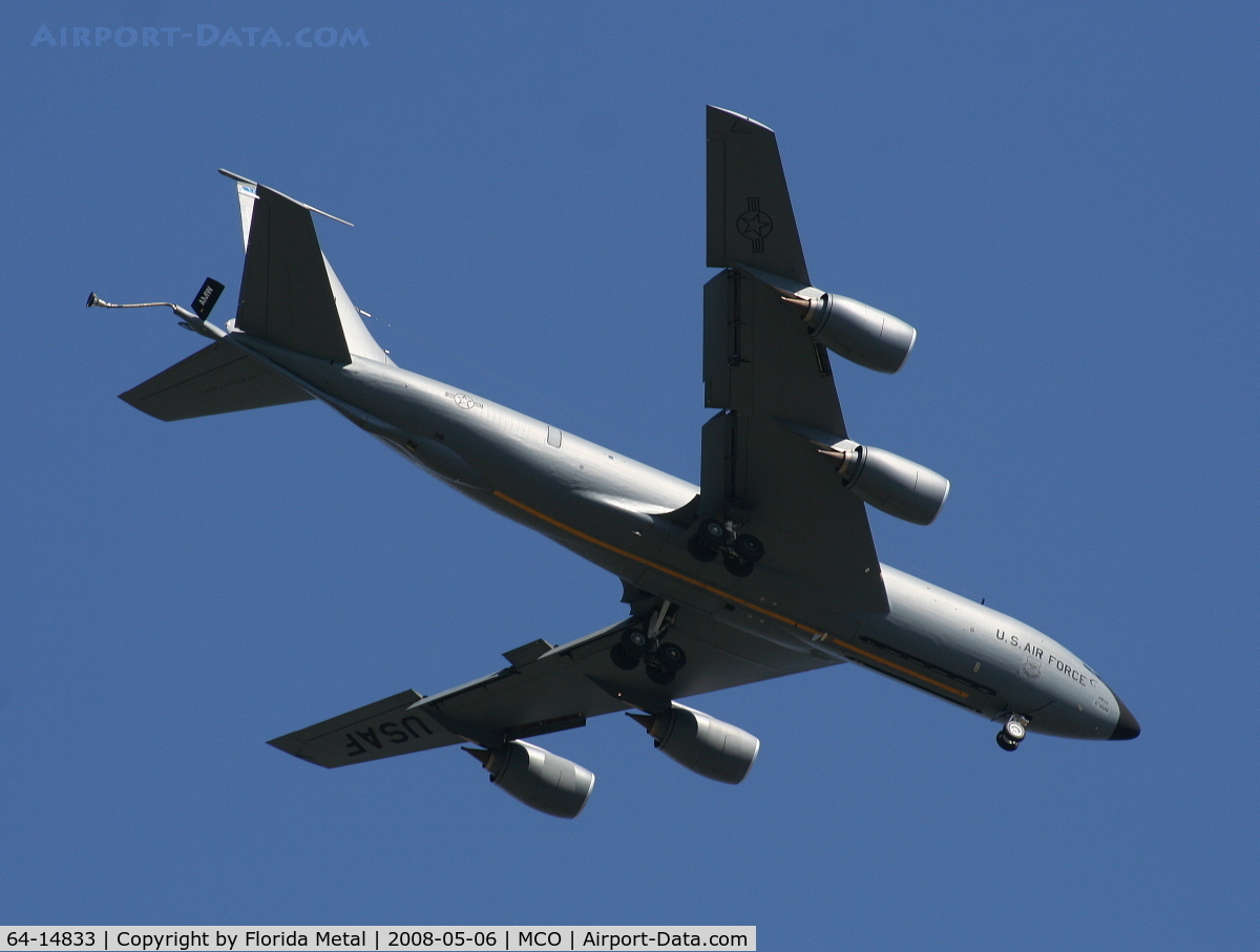 64-14833, 1964 Boeing KC-135A Stratotanker C/N 18773, KC-135 landing at Orlando