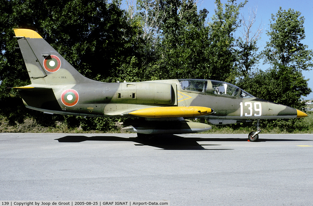 139, Aero L-39ZA Albatros C/N 035139, The Albatros is still the jet trainer of the Bulgarian AF. It is also used for weapons training.