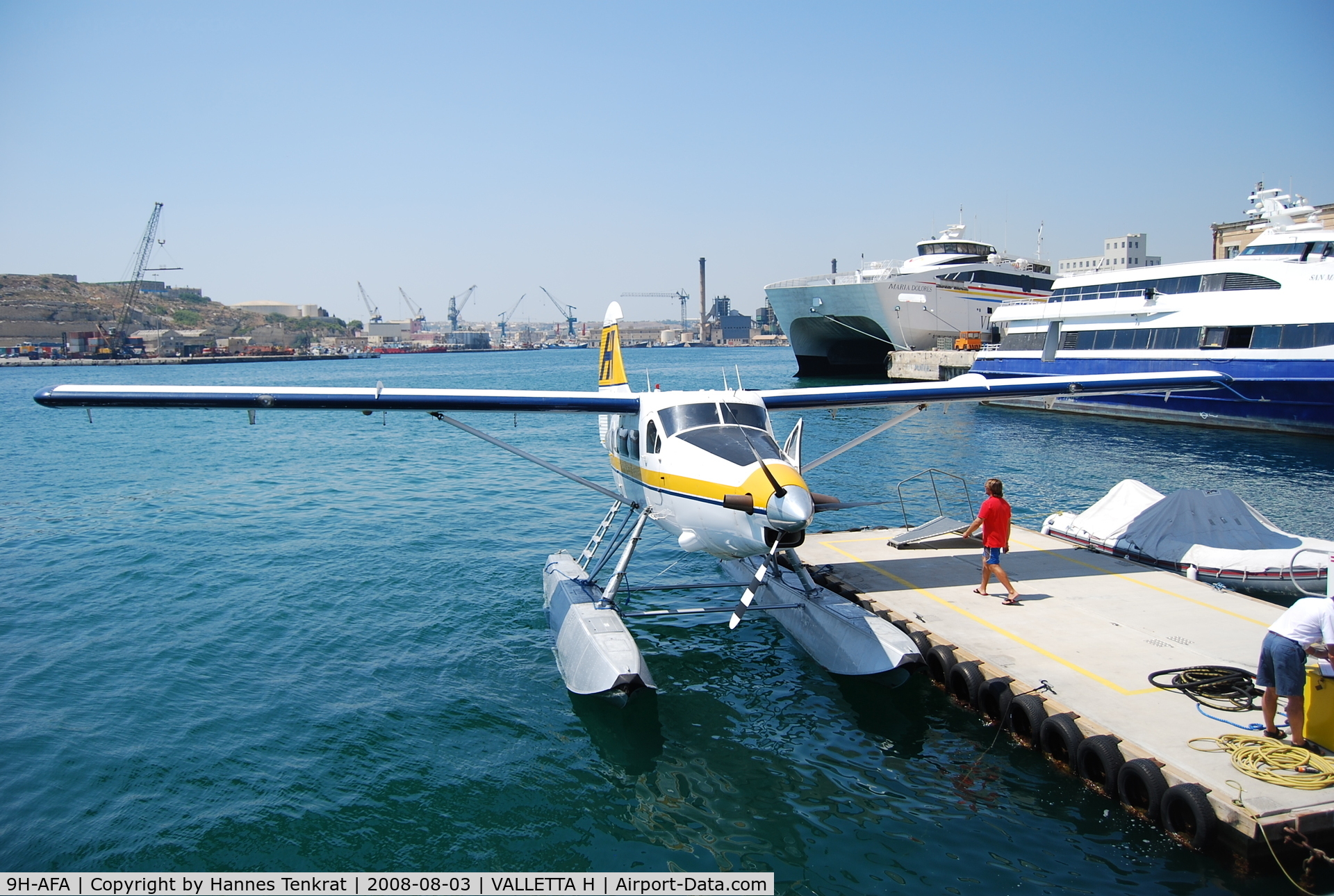 9H-AFA, De Havilland Canada DHC-3T Vazar Turbine Otter C/N 406, De Havilland DHC-3 Otter @Valletta Harbour (Harbourair)