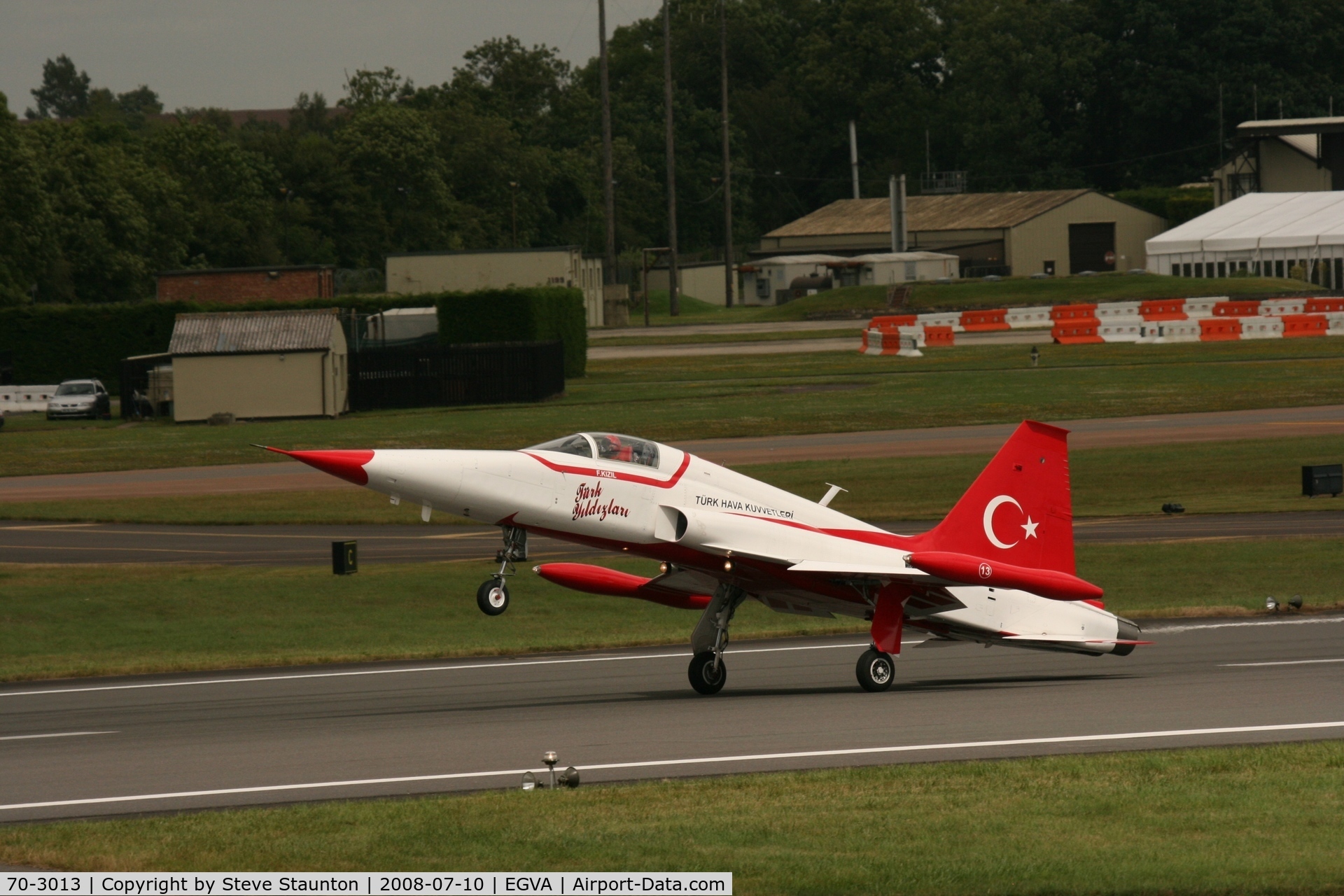 70-3013, Northrop NF-5 Freedom Fighter C/N 3013, Taken at the Royal International Air Tattoo 2008 during arrivals and departures (show days cancelled due to bad weather)