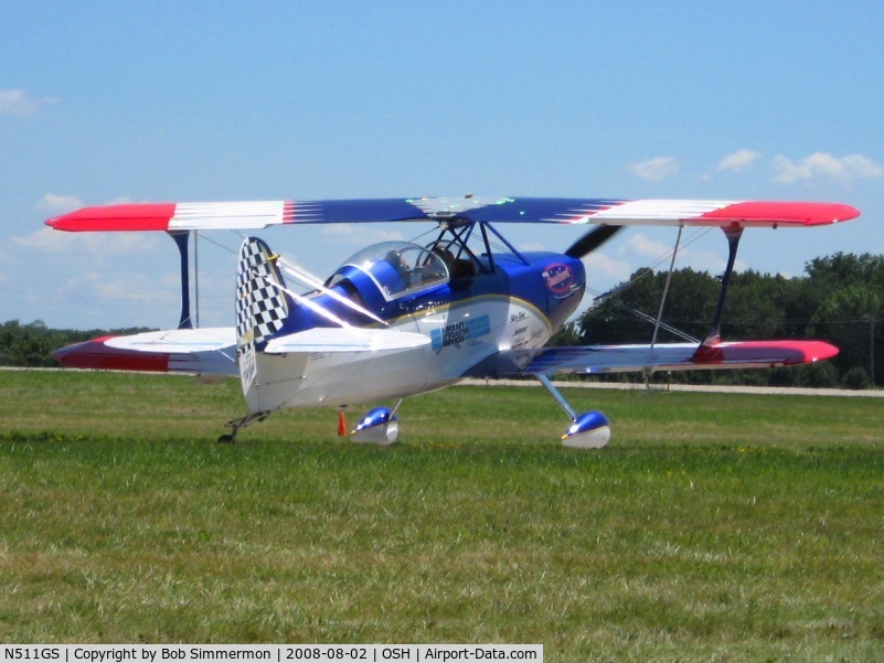 N511GS, 1993 Steen Skybolt 300 C/N HR30091001, Airventure 2008 - Oshkosh, WI
