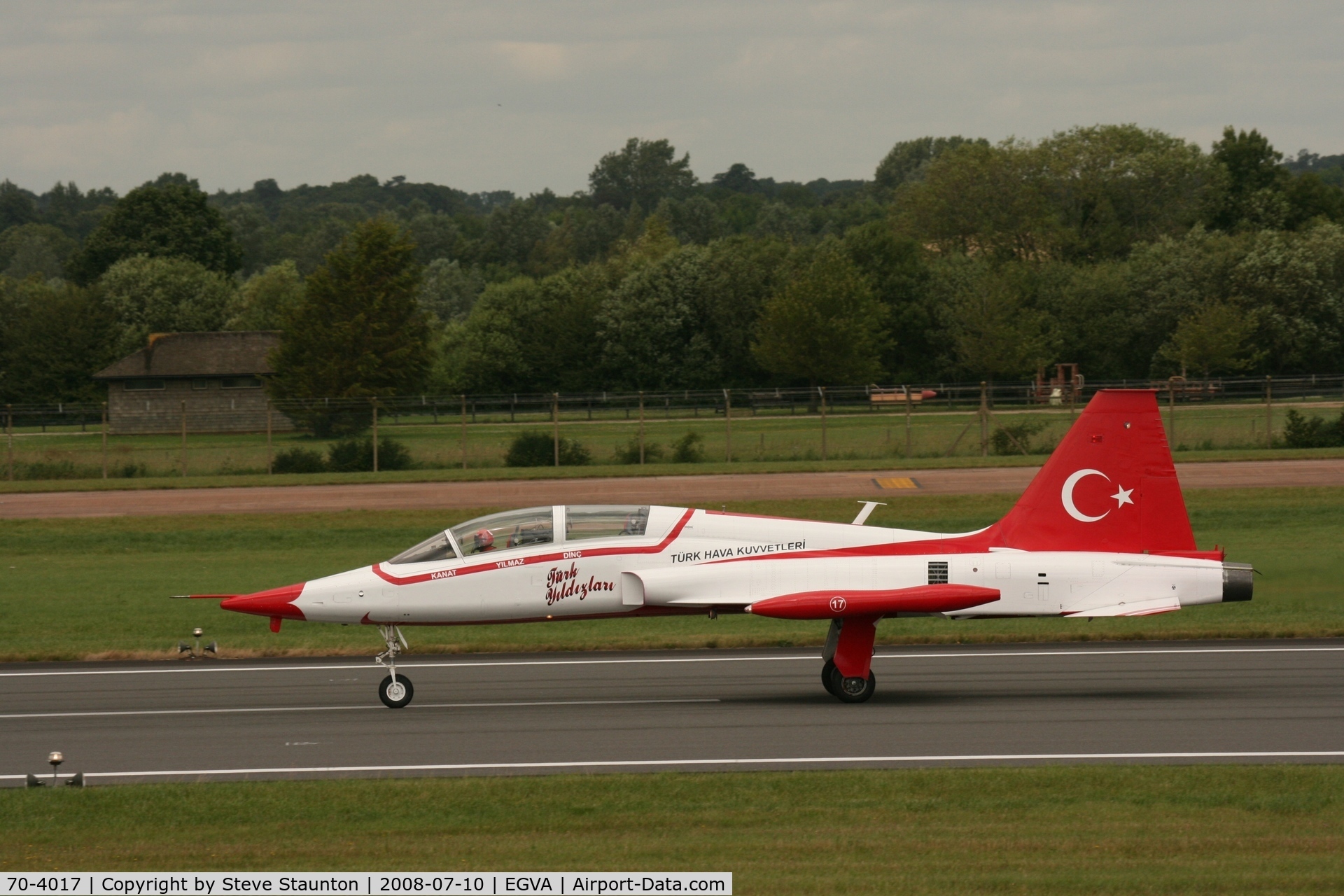 70-4017, Northrop NF-5 Freedom Fighter C/N 4017, Taken at the Royal International Air Tattoo 2008 during arrivals and departures (show days cancelled due to bad weather)