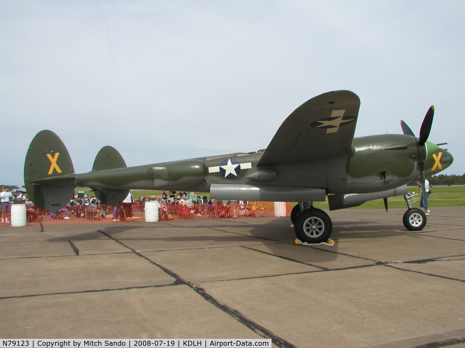 N79123, 1945 Lockheed P-38L-5 Lightning C/N 422-8235, Duluth Air and Aviation Expo 2008.