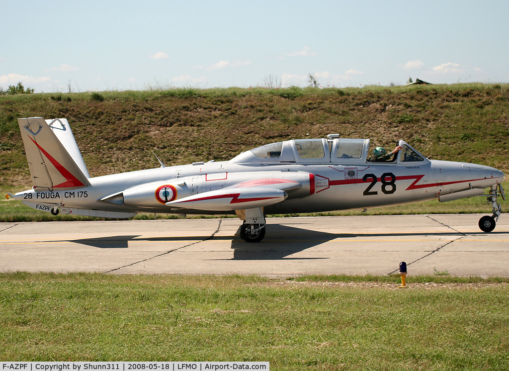 F-AZPF, Fouga CM-175 Zephyr C/N 28, Come back from show... LFMO Airshow 2008