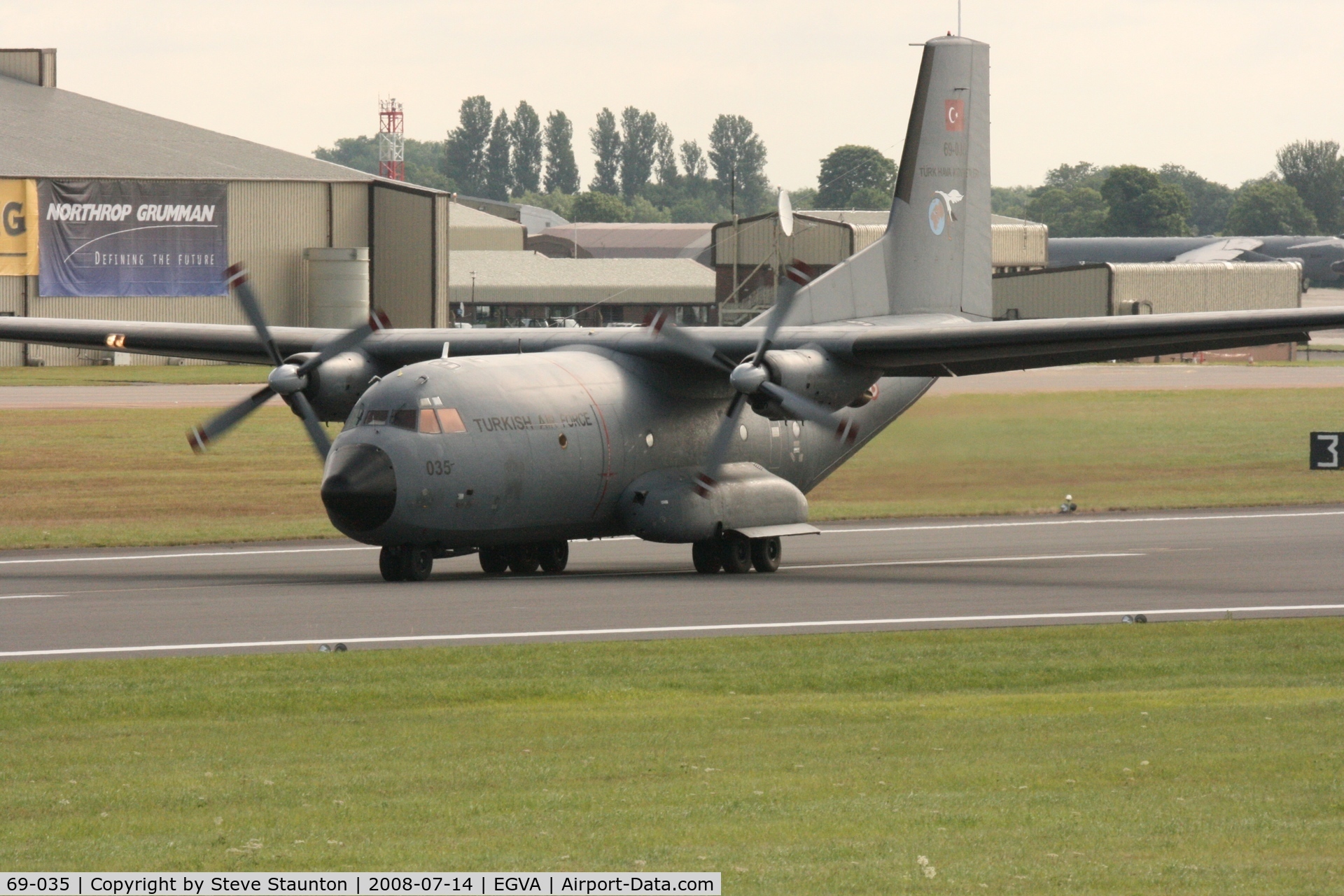 69-035, Transall C-160D C/N D35, Taken at the Royal International Air Tattoo 2008 during arrivals and departures (show days cancelled due to bad weather)