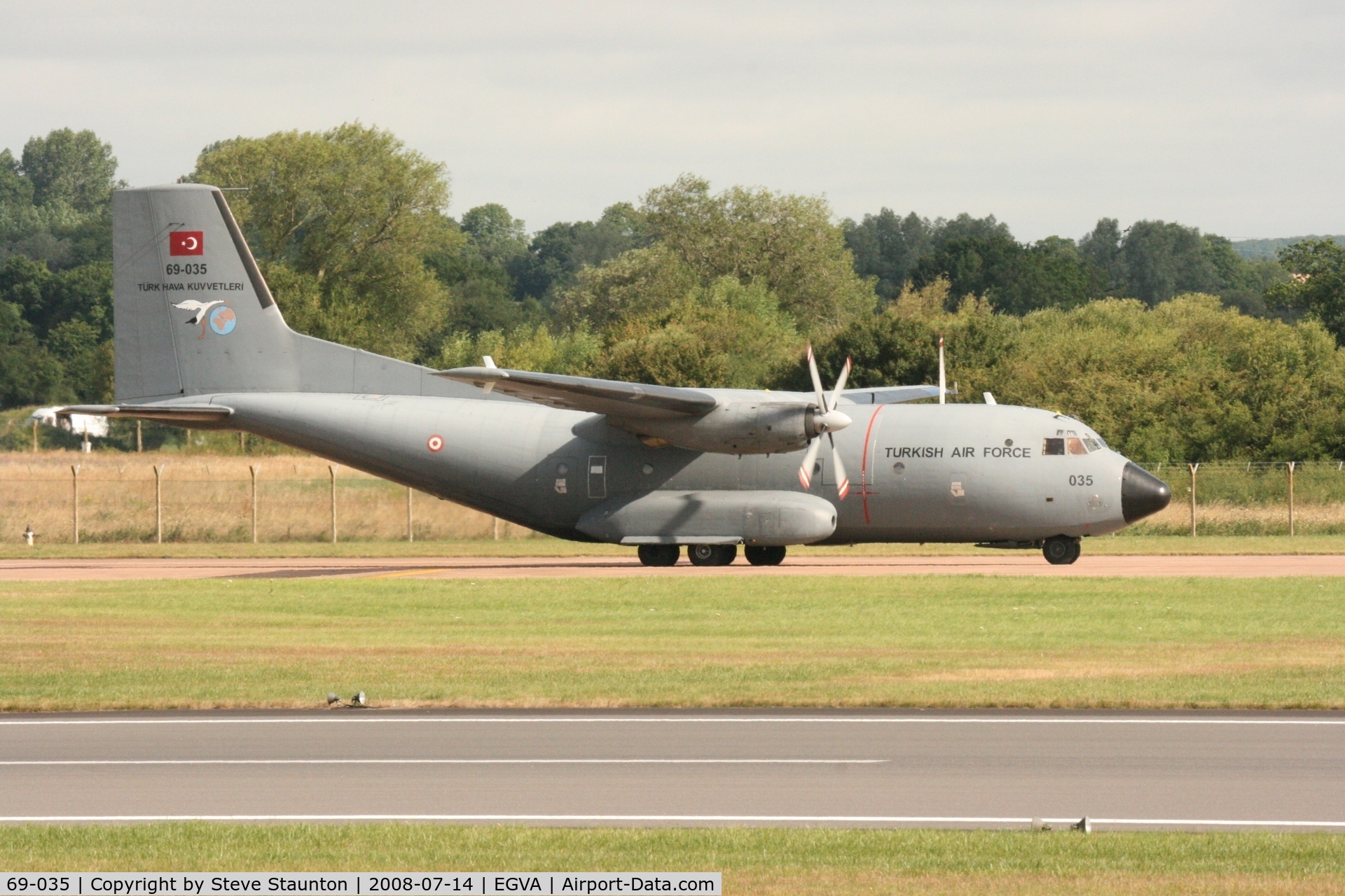 69-035, Transall C-160D C/N D35, Taken at the Royal International Air Tattoo 2008 during arrivals and departures (show days cancelled due to bad weather)