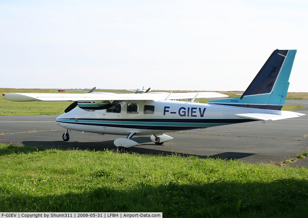 F-GIEV, 1982 Partenavia P-68C C/N 253, Parked near the Airclub...