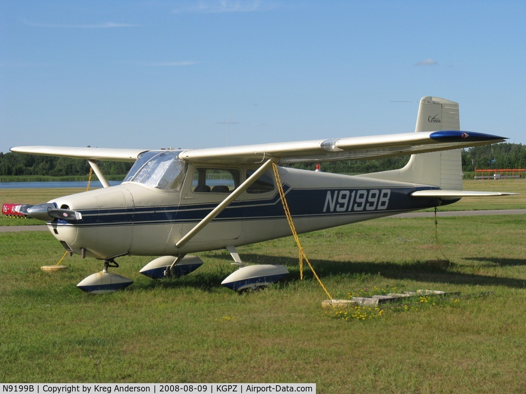 N9199B, 1958 Cessna 172 C/N 36799, On the grass ramp