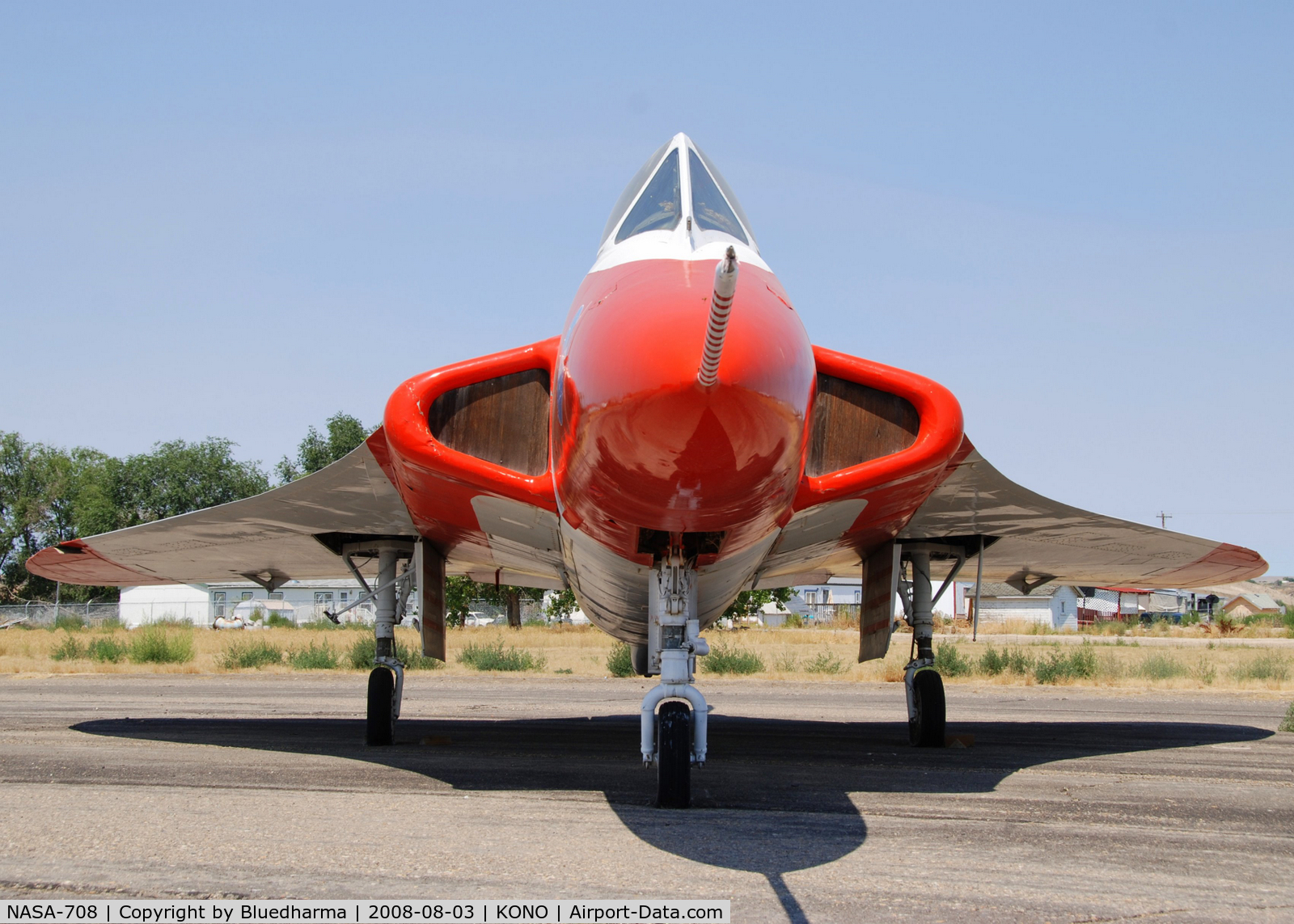 NASA-708, 1961 Douglas F5D-1 Skylancer C/N 11593, Parked in Ontario Oregon as part of private collection.