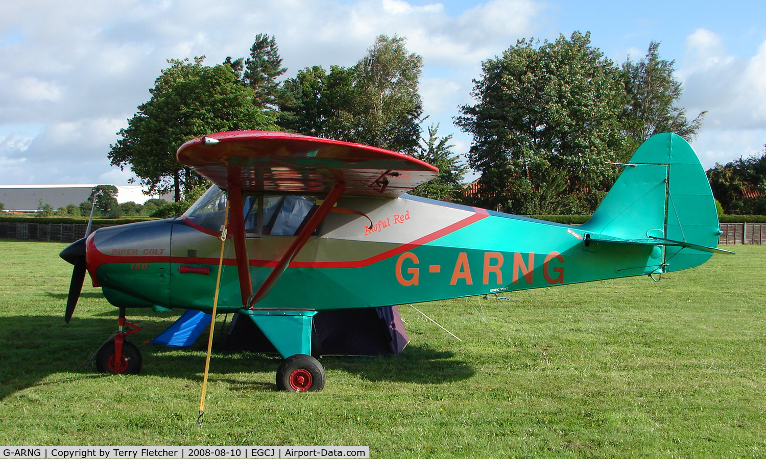 G-ARNG, 1961 Piper PA-22-108 Colt Colt C/N 22-8547, Visitor to the 2008 LAA Regional Fly-in at Sherburn