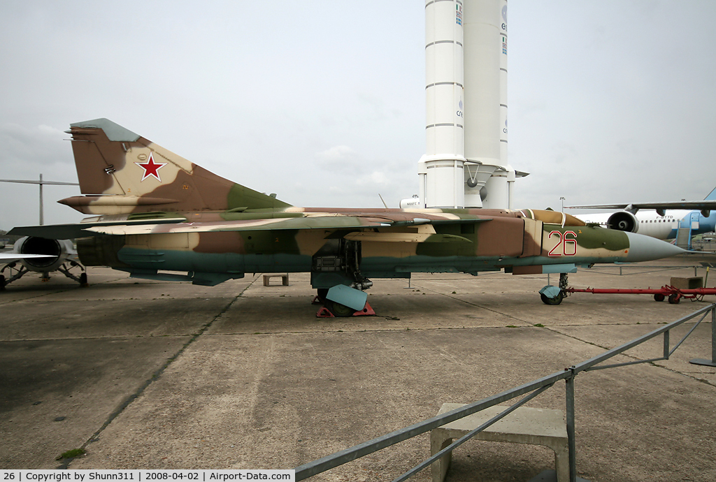 26, 1982 Mikoyan-Gurevich MiG-23ML C/N 0390324028, S/n 0390324028 - Preserved in Le Bourget Museum