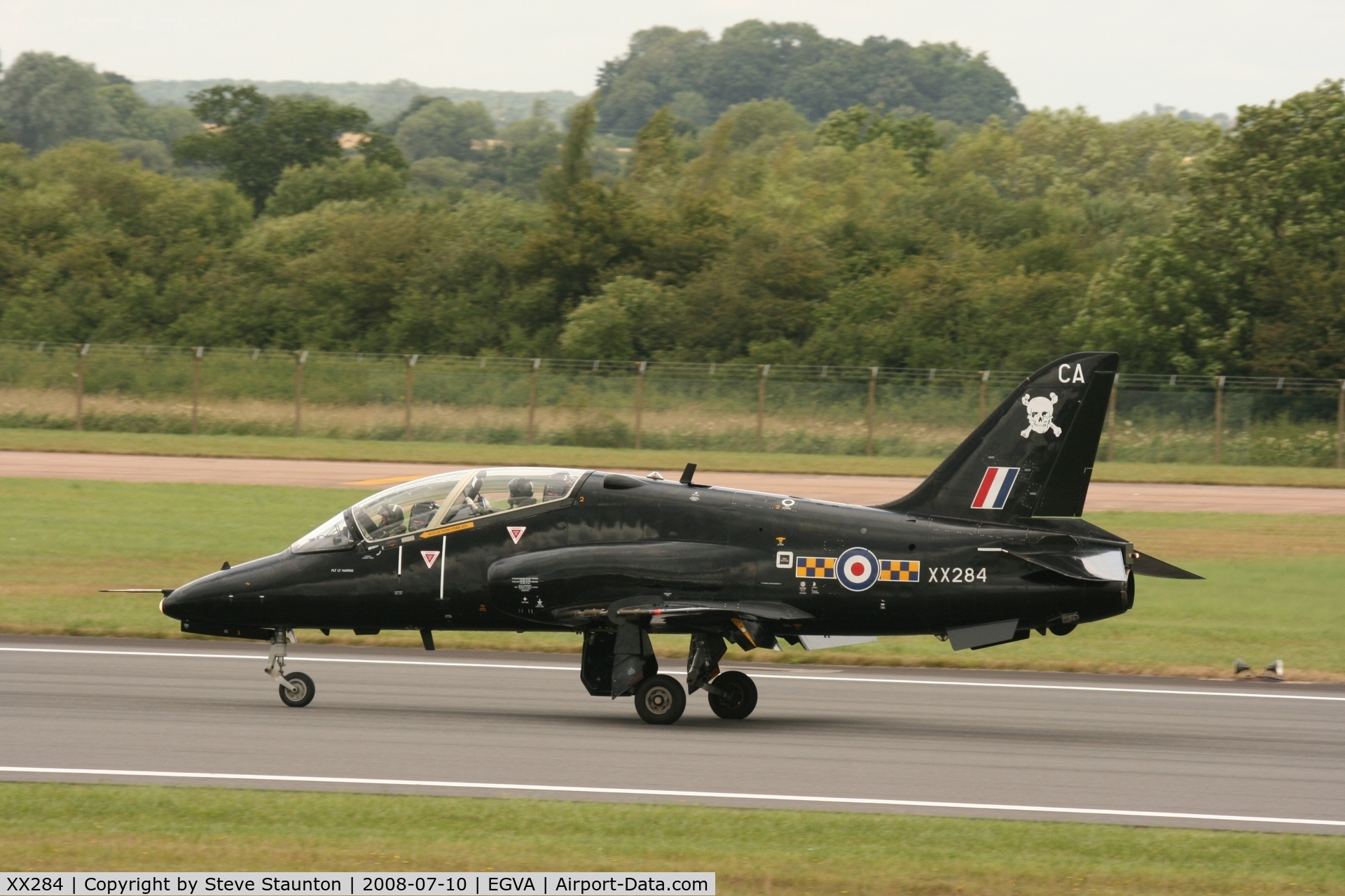 XX284, 1979 Hawker Siddeley Hawk T.1A C/N 110/312109, Taken at the Royal International Air Tattoo 2008 during arrivals and departures (show days cancelled due to bad weather)