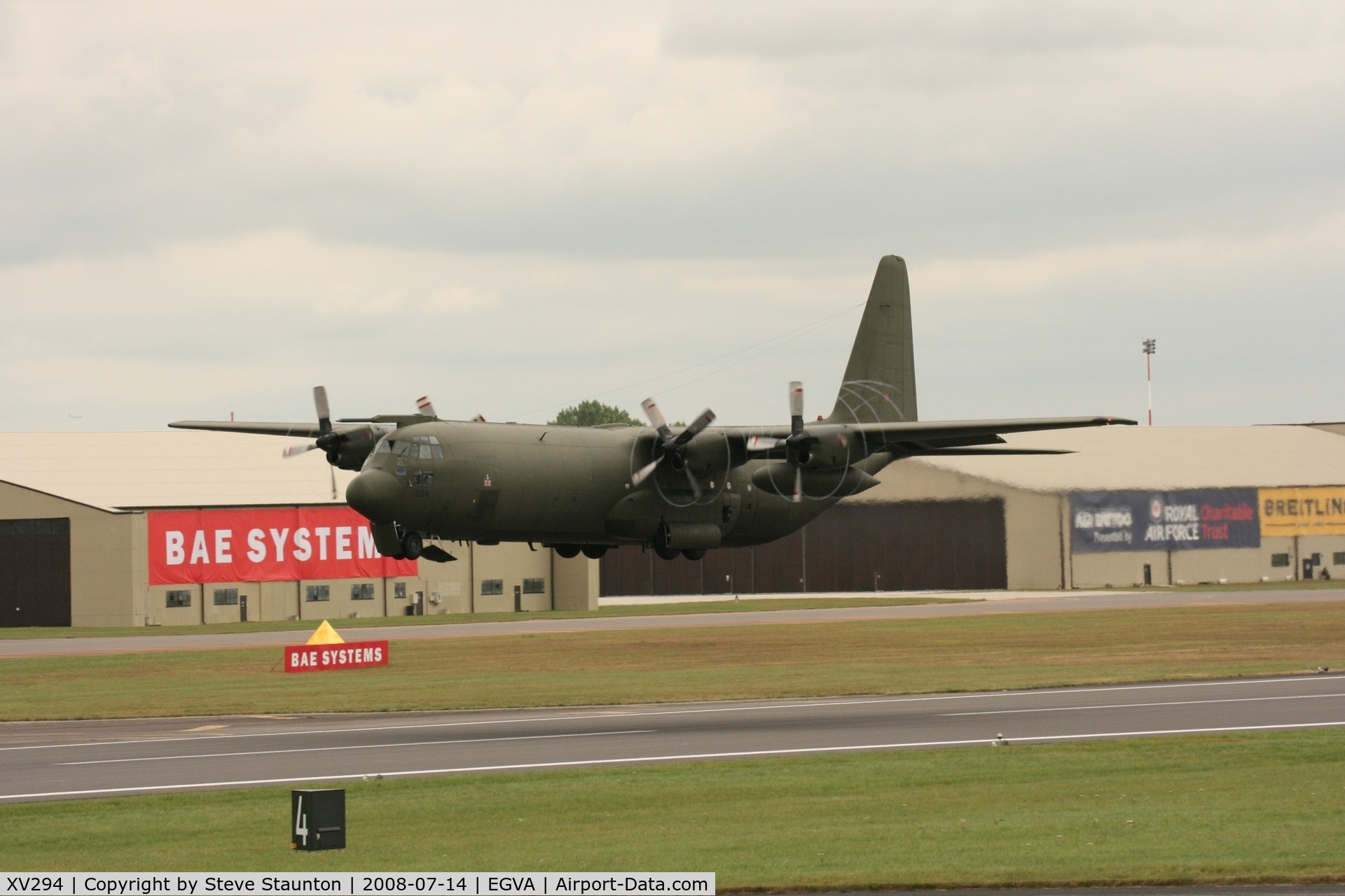 XV294, 1966 Lockheed C-130K Hercules C.3 C/N 382-4259, Taken at the Royal International Air Tattoo 2008 during arrivals and departures (show days cancelled due to bad weather)
