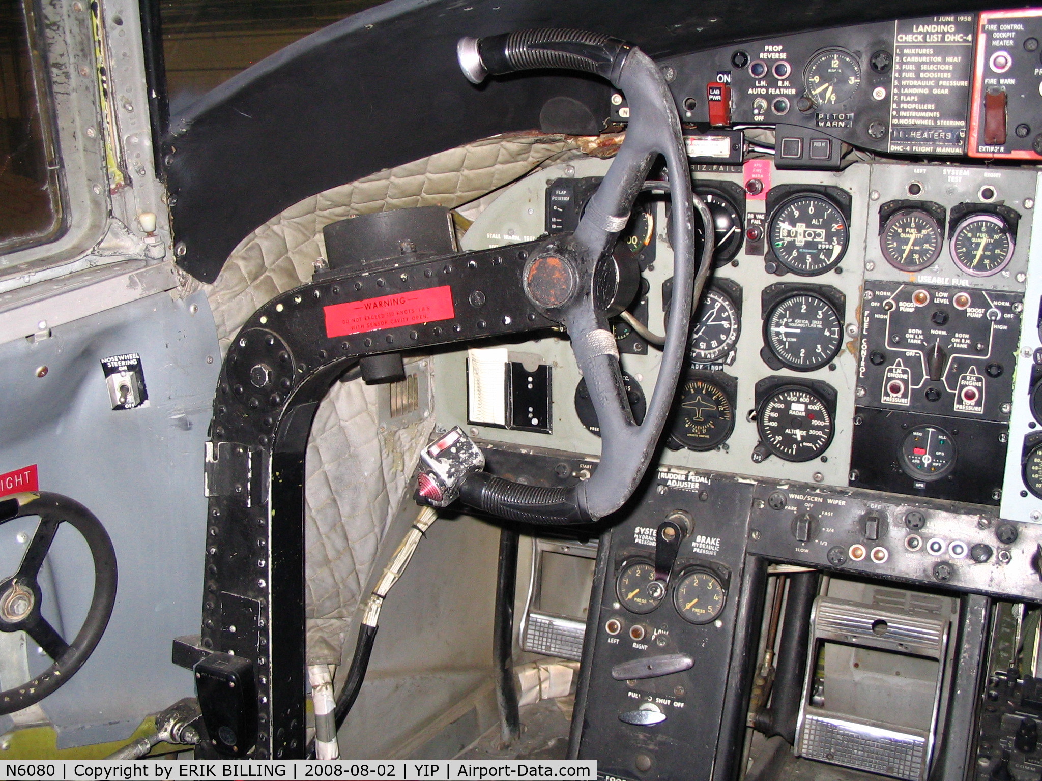 N6080, 1958 De Havilland Canada DHC-4A Caribou C/N 2, Left Hand side View Of Cockpit