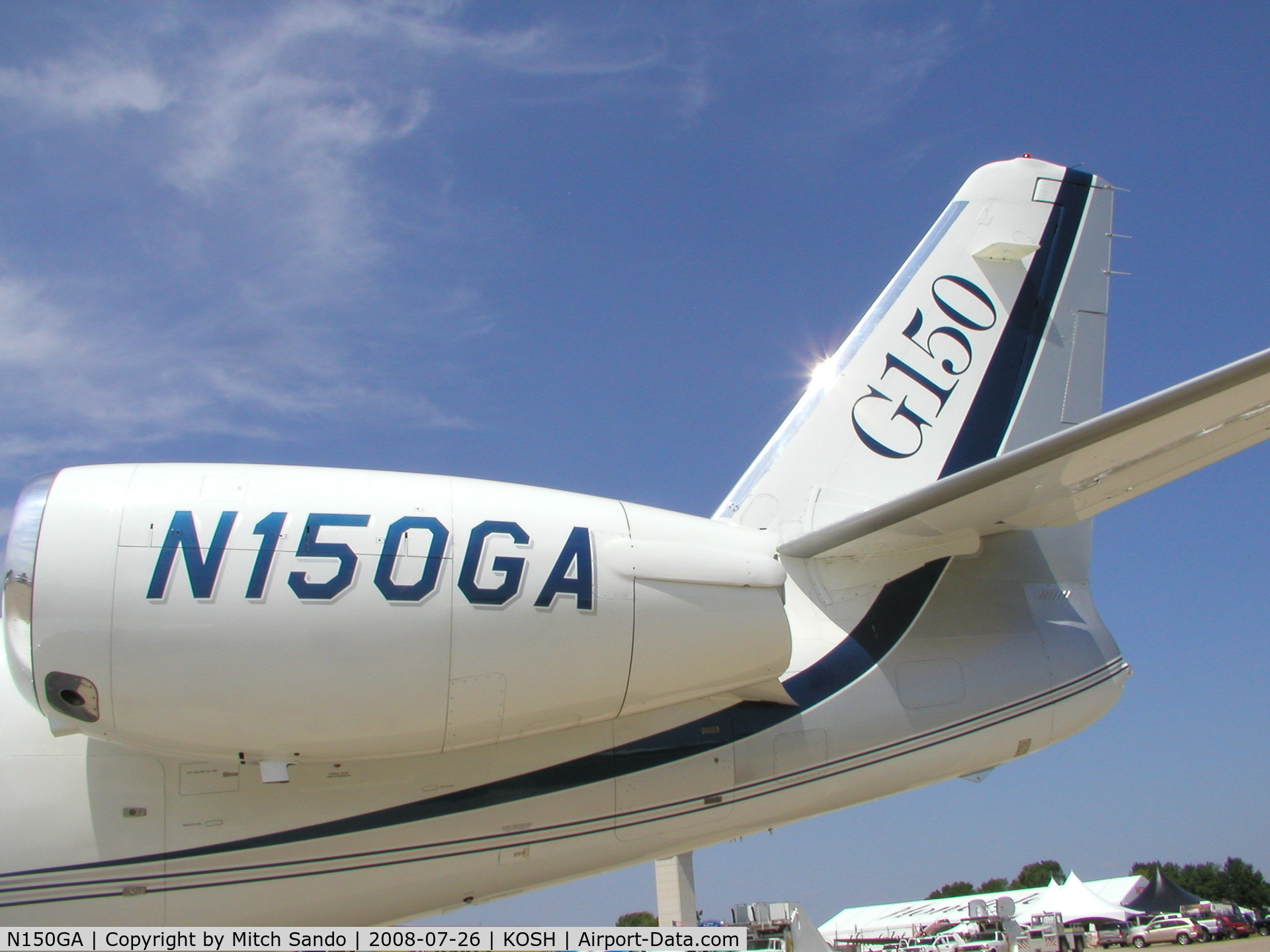 N150GA, 2007 Israel Aerospace Industries Gulfstream G150 C/N 286, EAA AirVenture 2008.