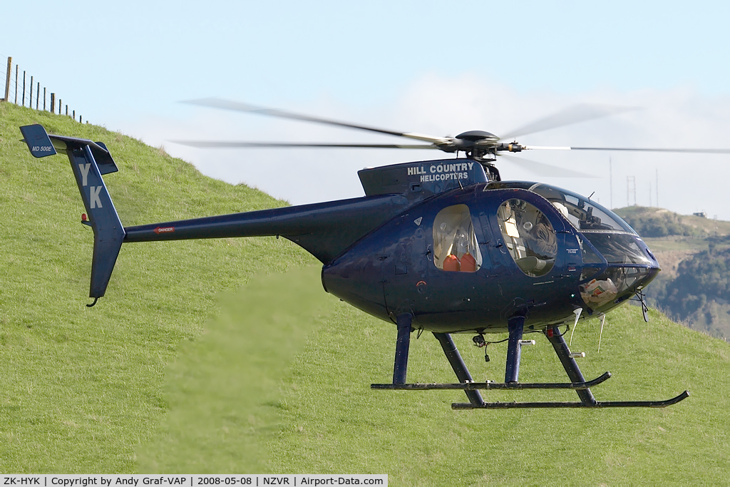 ZK-HYK, Hughes 369E C/N 0156E, Hill Country Helicopters MD500