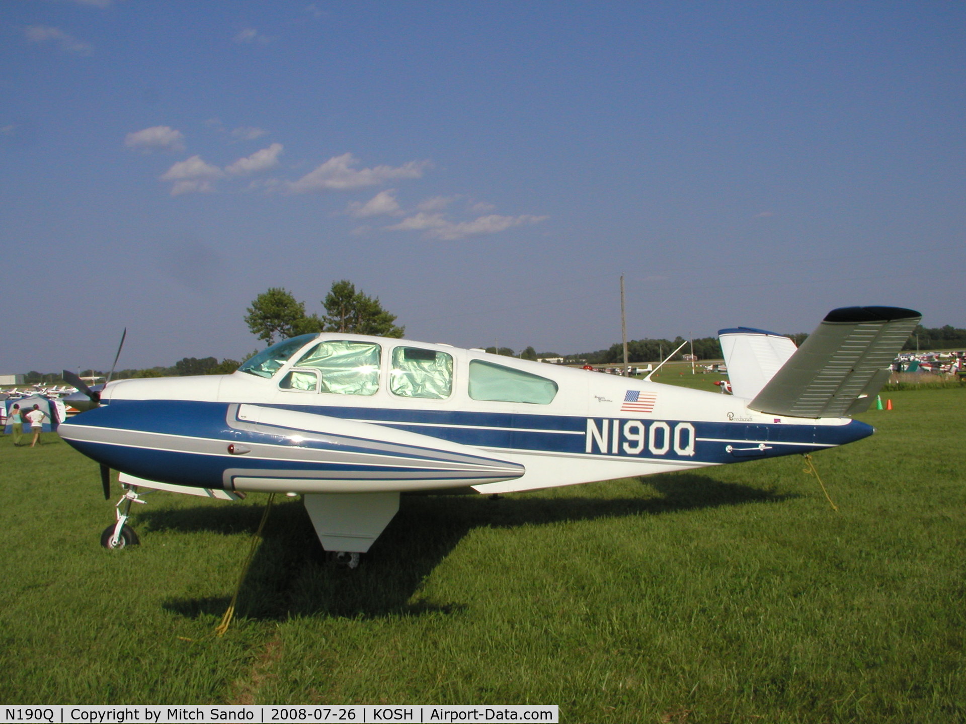 N190Q, 1964 Beech S35 Bonanza C/N D-7551, EAA AirVenture 2008.
