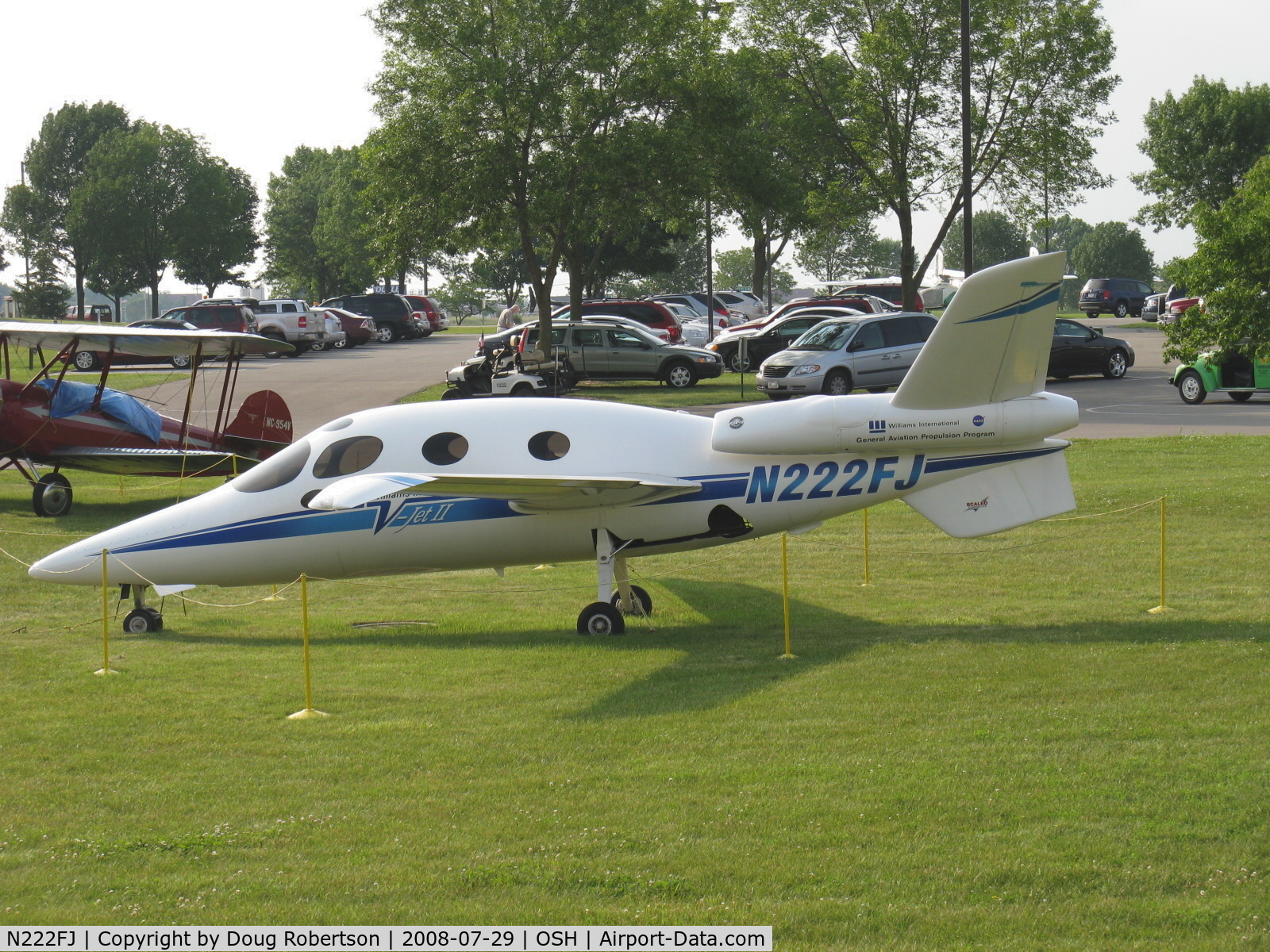 N222FJ, 1997 Scaled Composites 271 V-Jet II C/N 001, 1997 Scaled Composites Inc. 271 (Williams V-JET II) two Williams FJX-2 turbofans 700 lb thrust each