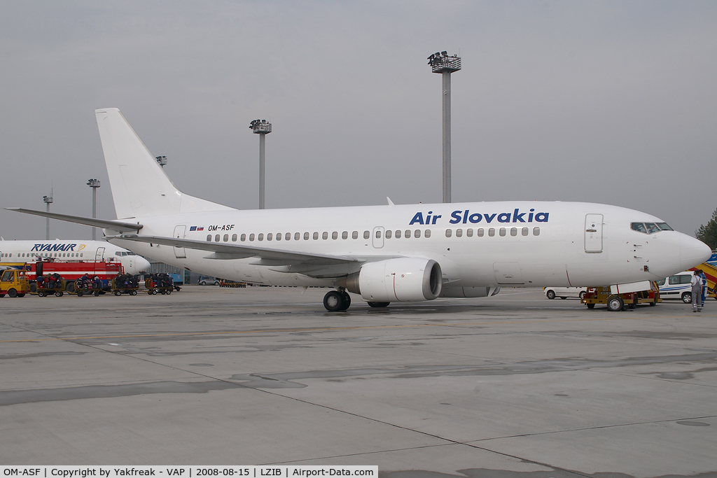OM-ASF, 1986 Boeing 737-306 C/N 23544, Air Slovakia Boeing 737-300