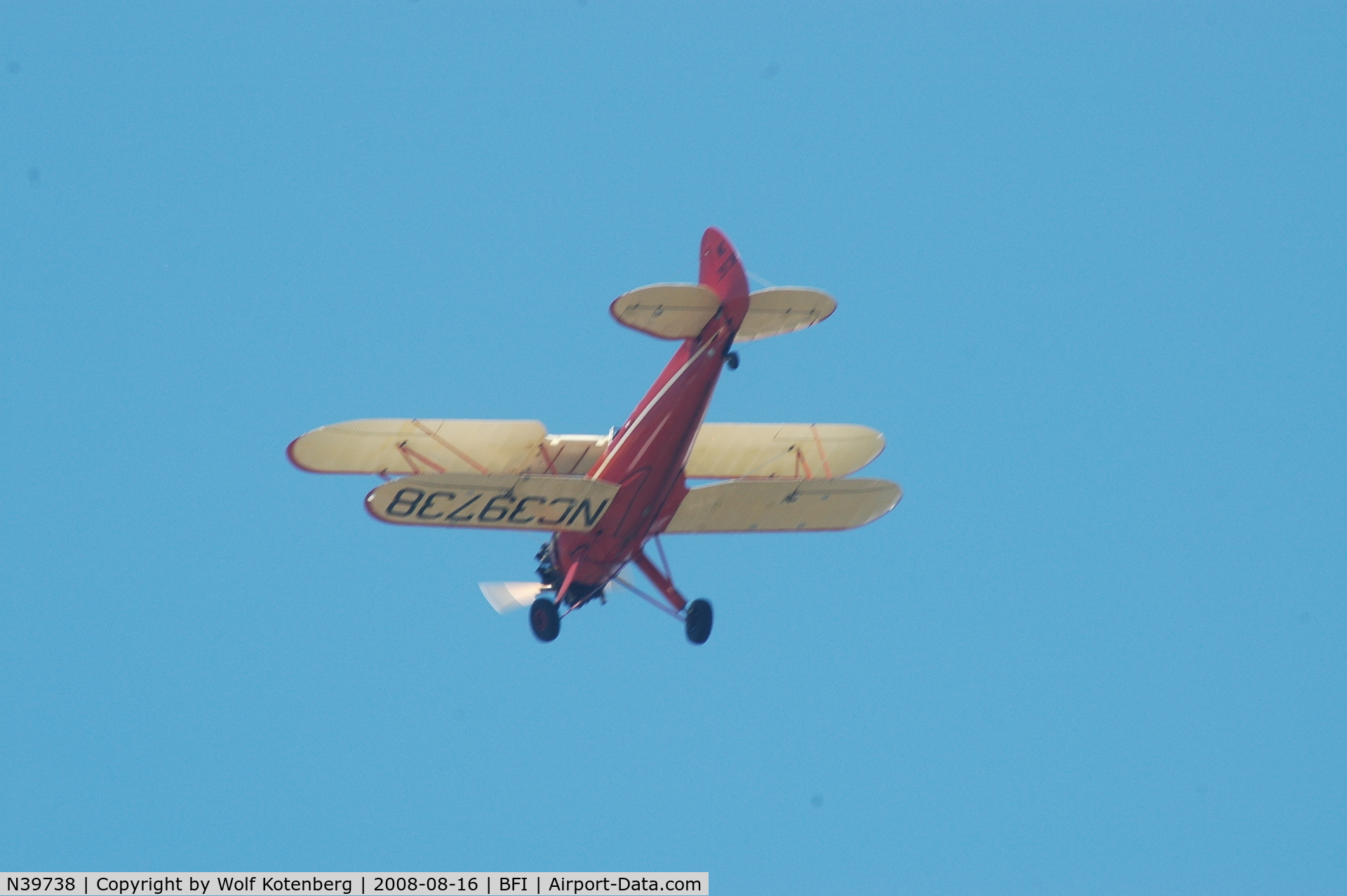 N39738, 1942 Waco UPF-7 C/N 5871, flying
