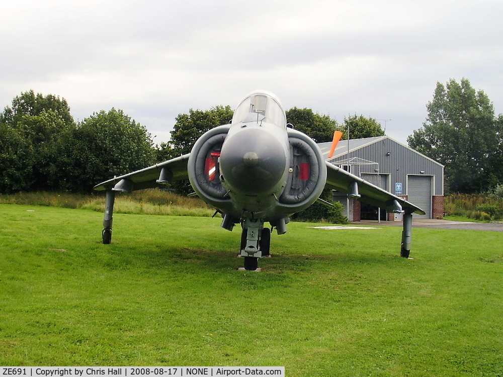 ZE691, 1987 British Aerospace Sea Harrier F/A.2 C/N B50/P19, Sea Harrier FA2 now in private hands and on display in Winsford, Cheshire, UK