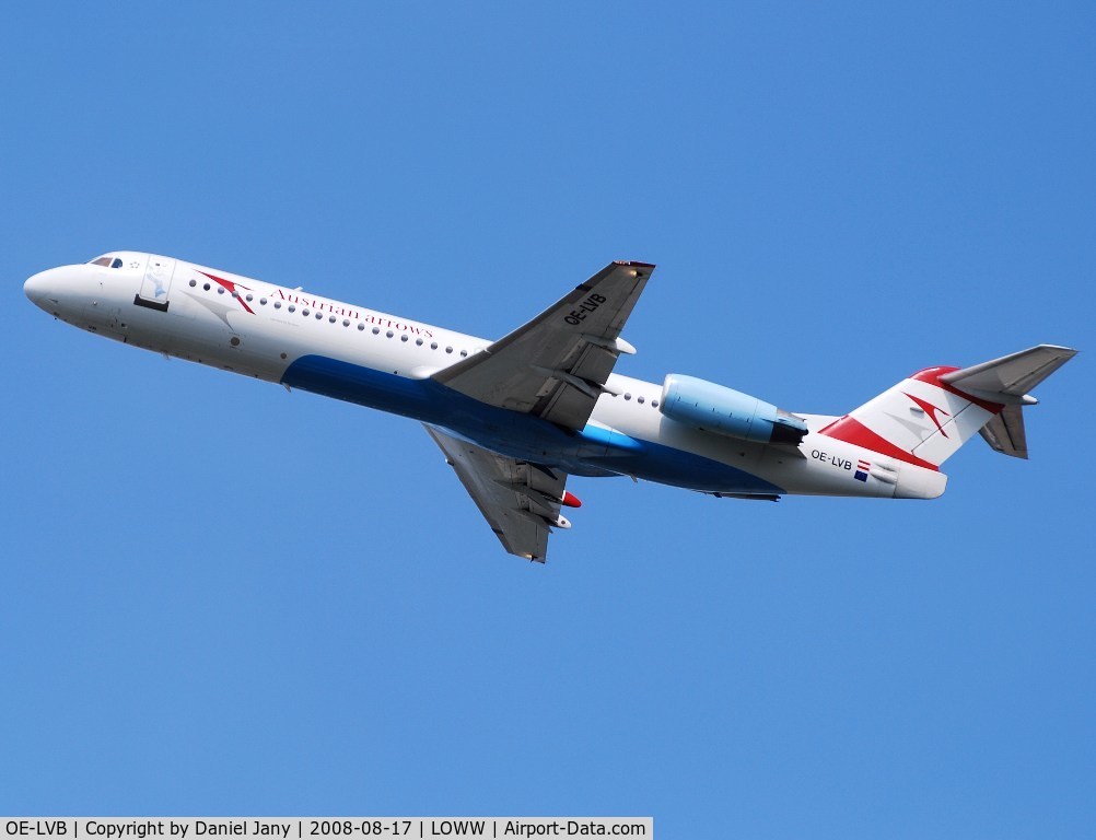 OE-LVB, 1994 Fokker 100 (F-28-0100) C/N 11502, Austrian Airlines