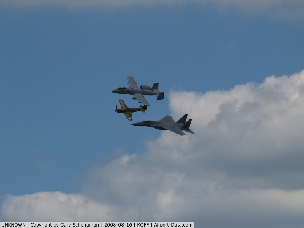 UNKNOWN, , HeRITAGE FLIGHT, A-10, P-40 AND F-15.  