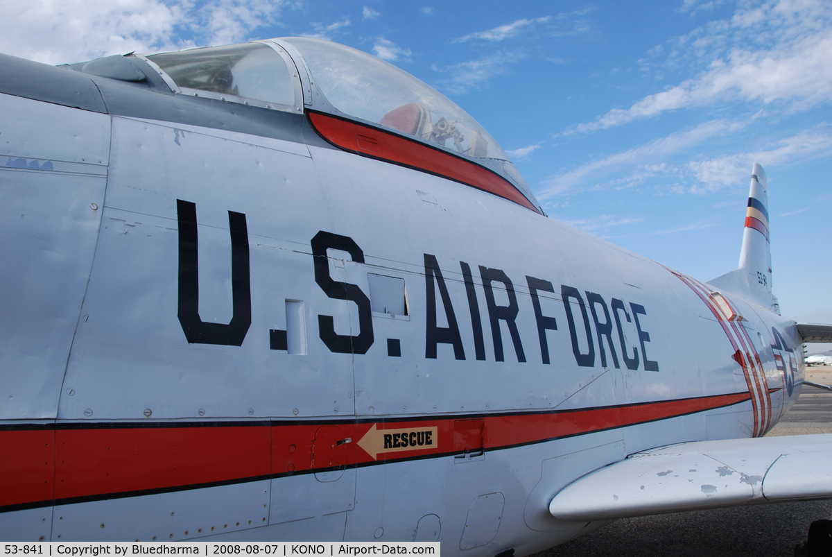 53-841, 1955 North American F-86D Sabre C/N 201-285, Sabre Parked at Ontario Airport. Part of the Merle Maine collection