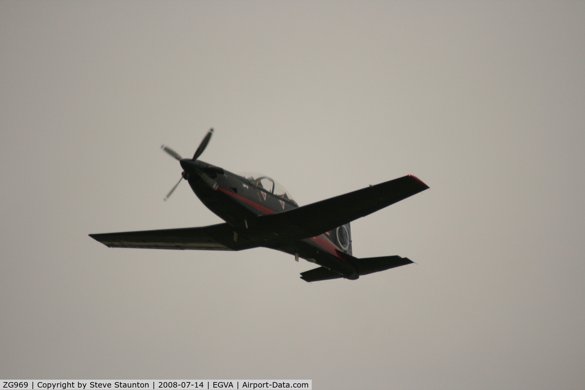 ZG969, 1989 Pilatus PC-9 C/N 177, Taken at the Royal International Air Tattoo 2008 during arrivals and departures (show days cancelled due to bad weather)