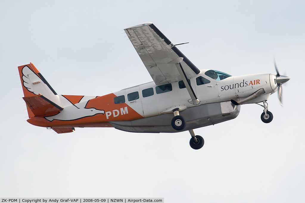 ZK-PDM, Cessna 208 Caravan 1 C/N 20800240, Sounds Air C208